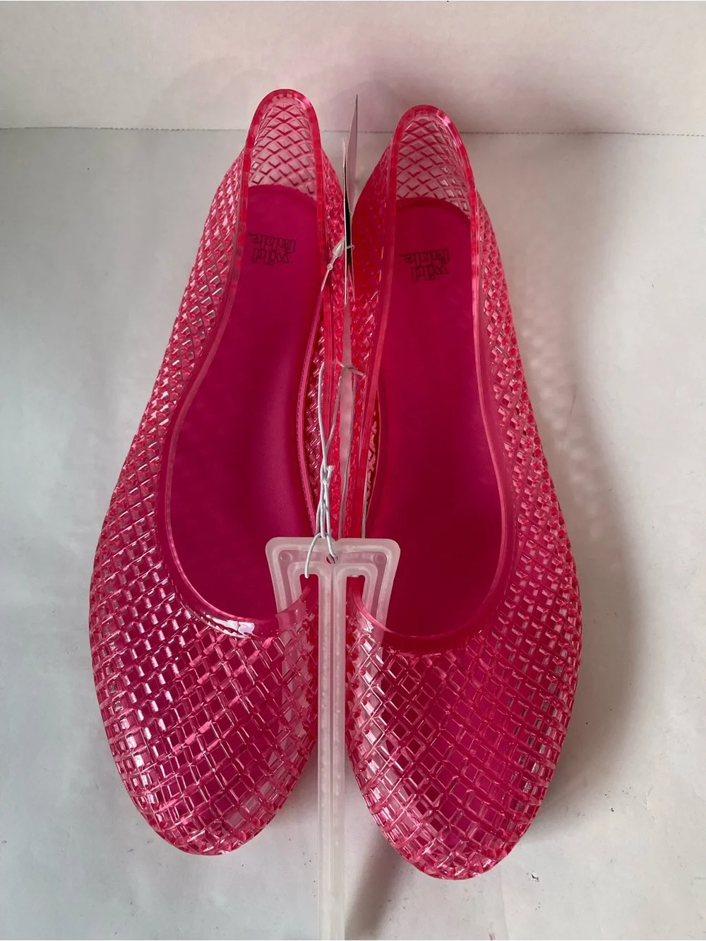 wild fable Bright Pink Isabella Jelly Ballet Flats Memory Foam Insoles NWT